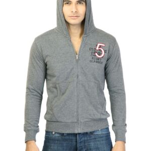 Status Quo Men Solid Dark Grey Sweatshirt