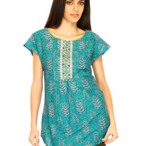 W Women Printed Green Kurtis