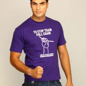 Tantra Men's Stop Train Violet T-shirt