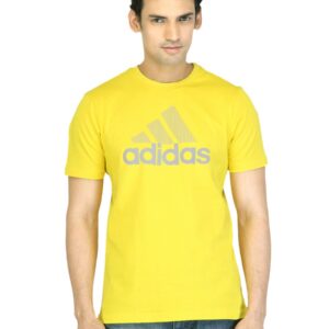 ADIDAS Men Yellow Printed T-shirt