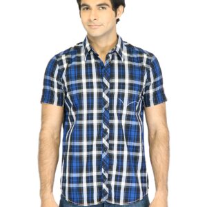 Highlander Men Check Blue Shirt