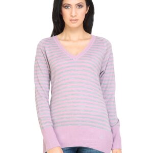 ADIDAS Women Stripes Pink Sweaters