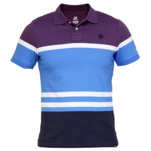 Nike Men Stripes Blue Tshirts
