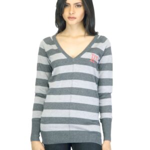Roxy Women Grey Striped Sweater