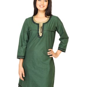 Diva Women Printed Green Kurta