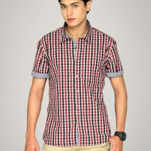 Scullers Men Scul White Gingham Red Shirt