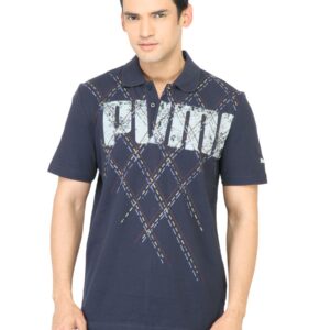 Puma Men Graffiti Navy Blue Polo Tshirt