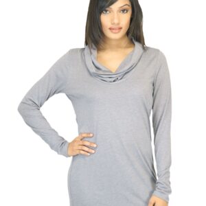 United Colors of Benetton Women Solid Grey Top
