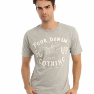 French Connection Men Grey T-shirt