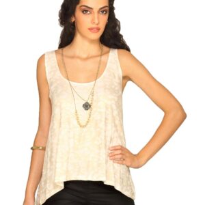 Forever New Women Golden Prints Cream Top