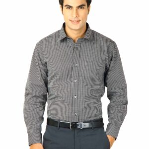 John Miller Men Black Checks Shirts