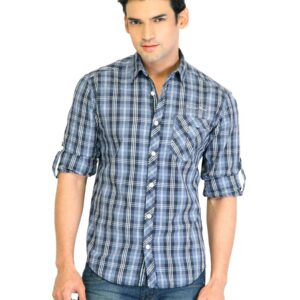 Locomotive Men Check Blue Shirt