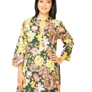 Diva Women Printed Green Kurta