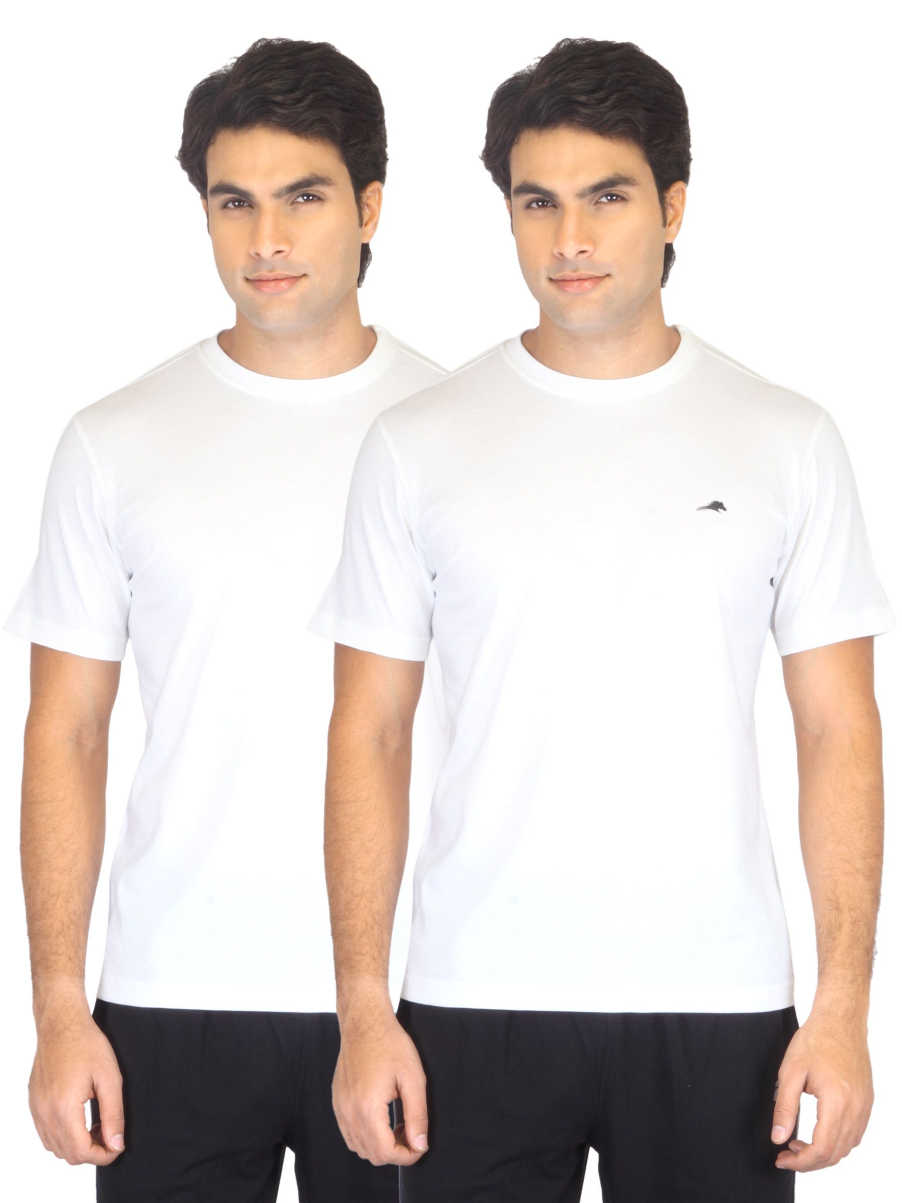 2go Active Gear USA Men Pack of Two White Jordan T-shirts