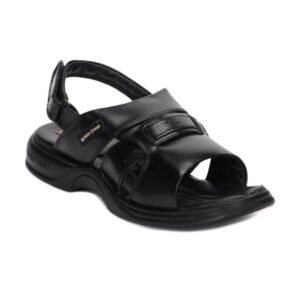 Red Chief Men Black Sandals