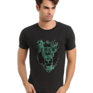 Myntra Men Black Printed T-shirt