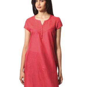 Aurelia Women Placket Red Kurta
