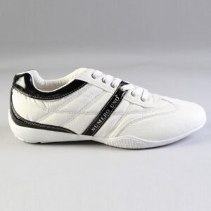 Numero Uno Men's Casual White Black Leatherette Shoe