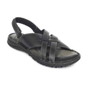 Red Tape Men Black Sandals