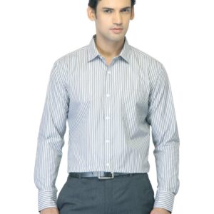 John Miller Men Striped Grey Shirt