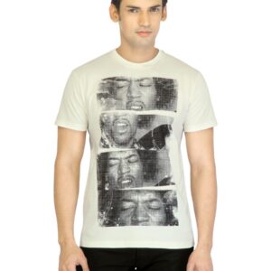 Music Men Off White Printed T-shirt