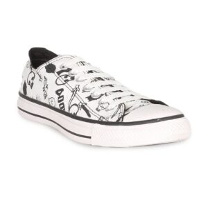 Converse Unisex Skull Print Ox White Shoe