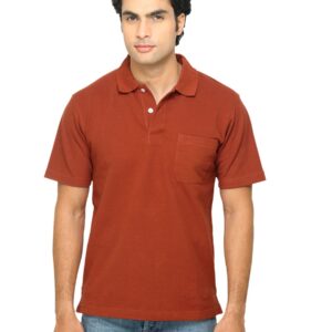 Proline Men Rust Orange Polo T-shirt