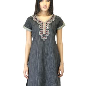 Mother Earth Women Black Kurta