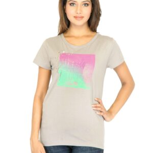 Lee Women Grey Printed T-shirt