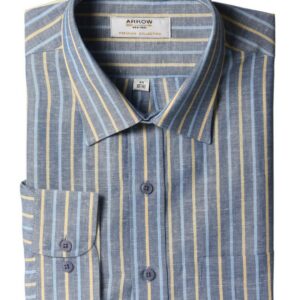 Arrow Men Blue Striped Shirt