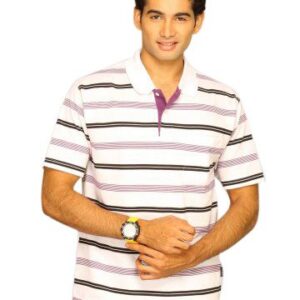 Classic Polo Men's White Stripes T-shirt
