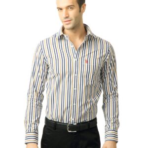 U.S. Polo Assn. Men Stripes Blue Shirt