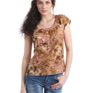 Myntra Women Multi Coloured Printed Top