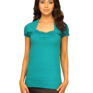 Jealous 21 Women Knit Teal Blue Top