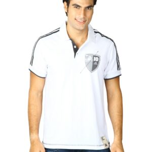 ADIDAS Men  White Polo Tshirts