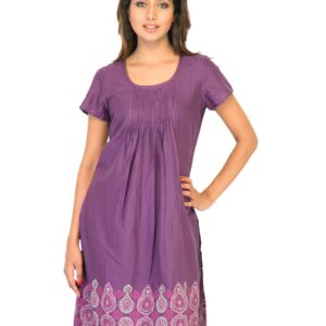 W Women Printed Purple Kurtas