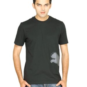 Puma Men's Large Logo Graphic Black T-shirt