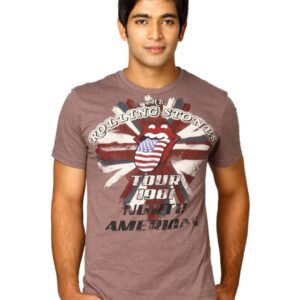 Rolling Stone Men's North American Brown Melange T-shirt