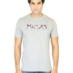 Proline Men Grey T-shirt with Printed Detail