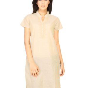 Vishudh Women Embroidary Beige Kurtis