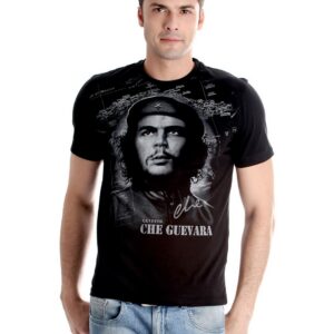 Che Guevara Men Printed Black T-shirt