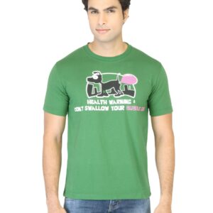 Peter England Men Green Printed T-shirt