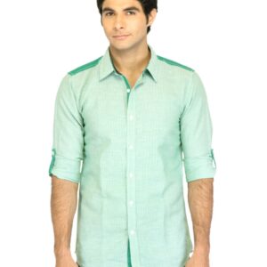 Probase Men Stripes Green Shirt