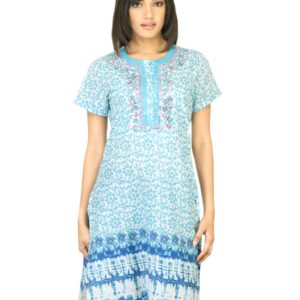 BIBA Women Printed Blue Kurta