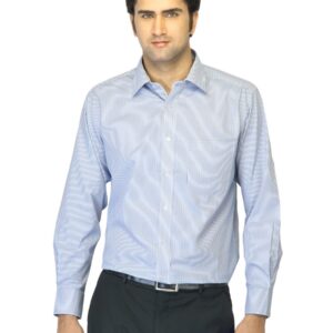 John Miller Men Striped Blue Shirt