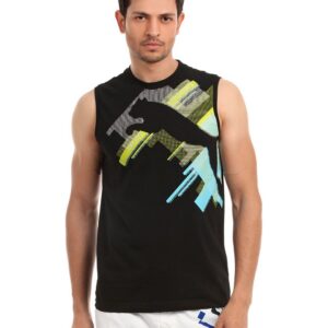 Puma Men Black Graphic T-shirt