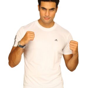 ADIDAS Men's Slim Fit White T-shirt