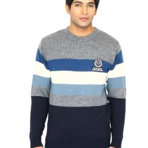 Scullers Men Stripes Grey Sweaters
