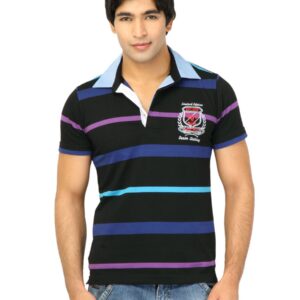 Status Quo Men Stripes Black Tshirts