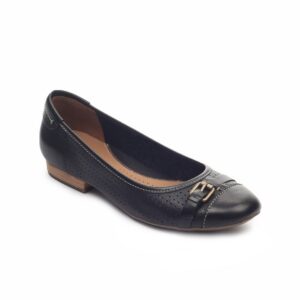 Clarks Women Henderson Fun Leather Black Shoes